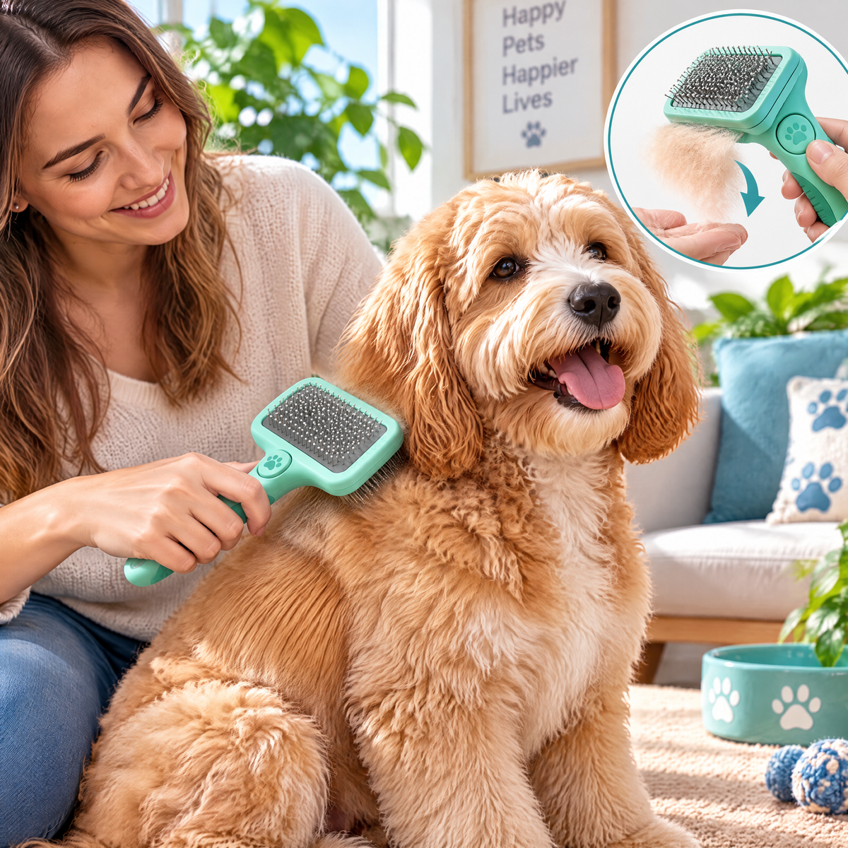 kevrenna™ Self-Cleaning Slicker Brush