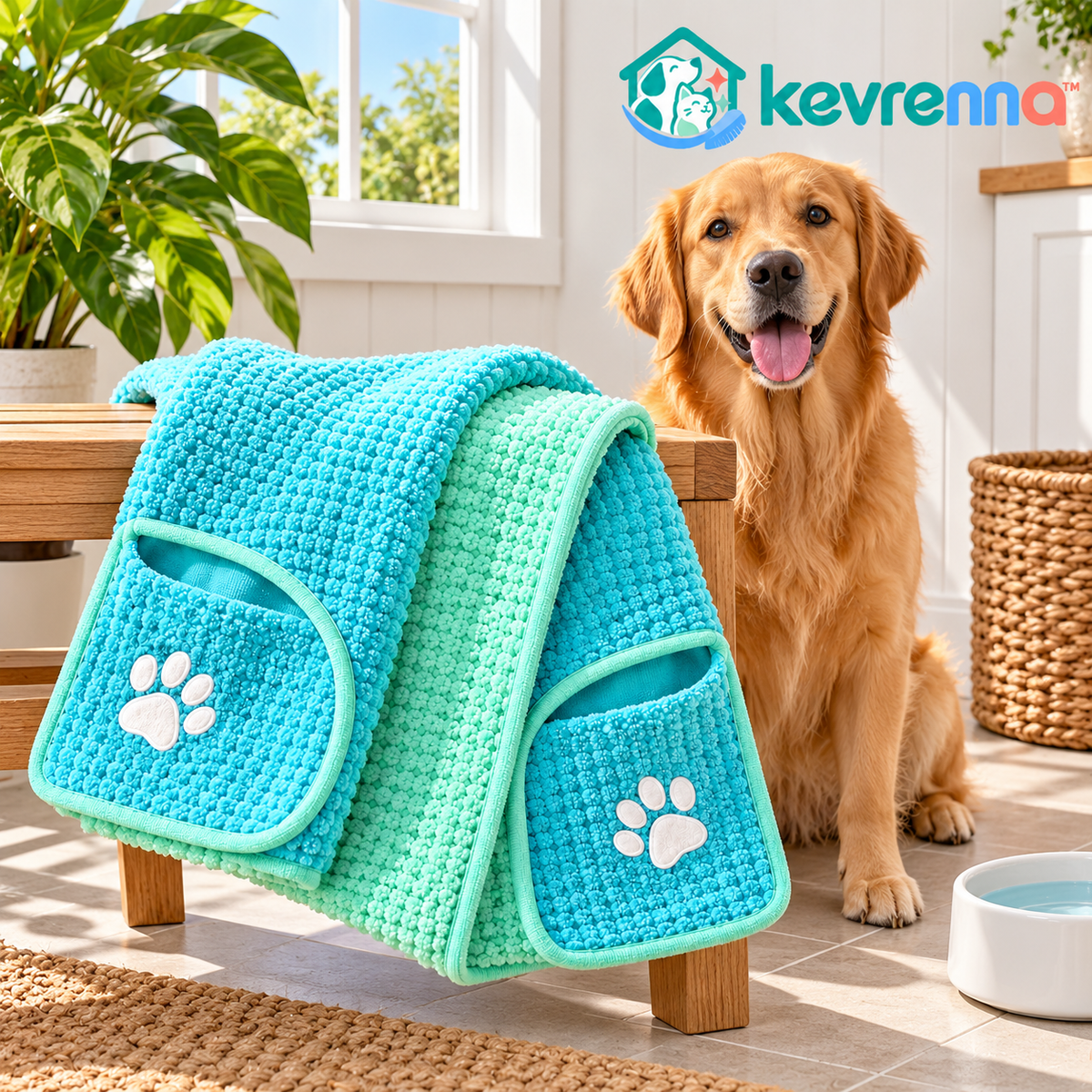 kevrenna™ Quick-Dry Microfiber Pet Towel