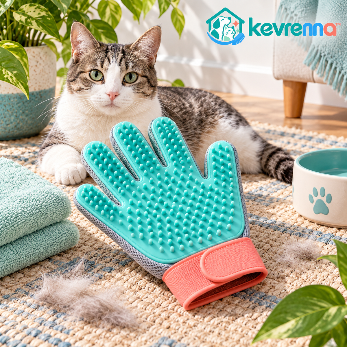 kevrenna™ Reversible Pet Grooming Glove