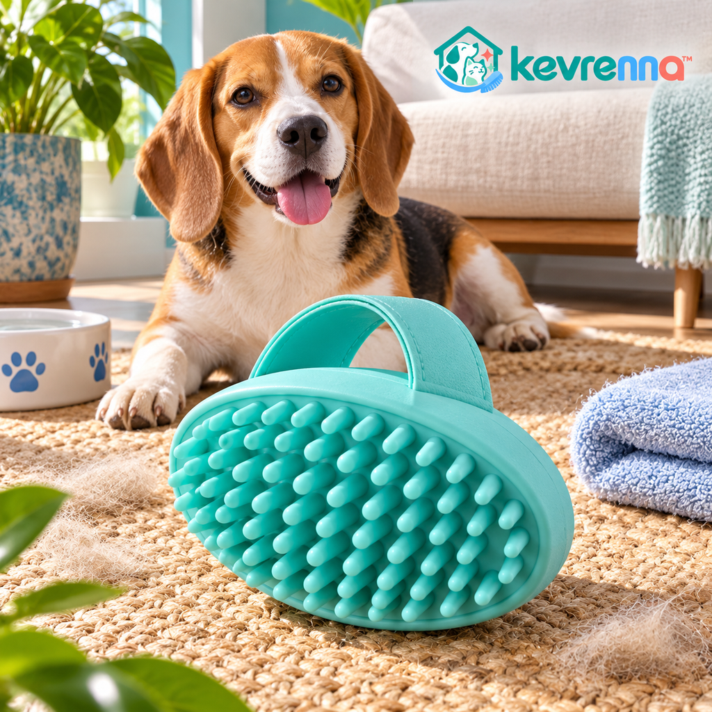 kevrenna™ Short-Hair Silicone Grooming Brush