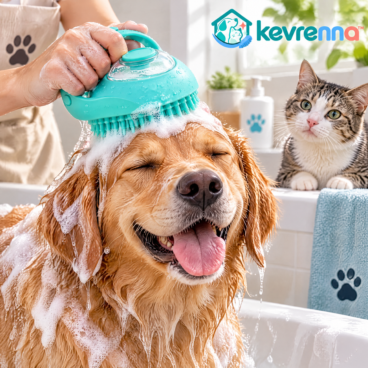kevrenna™ 2-in-1 Shampoo Dispensing Bath Brush
